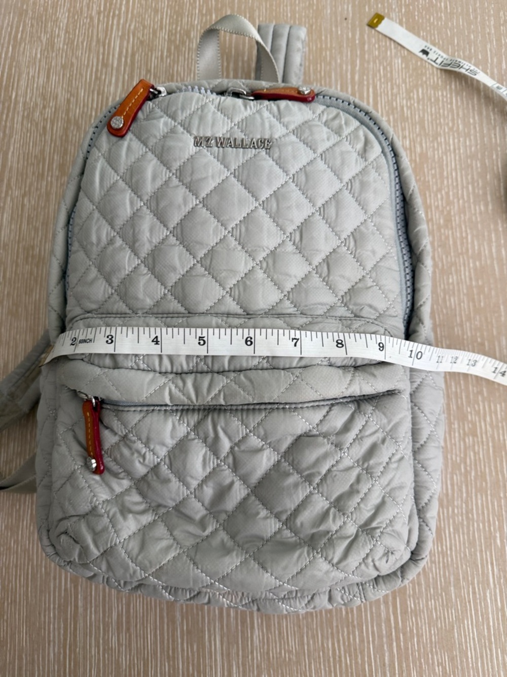 MZ WALLACE QUILTED Dove Grey Small Metro Backpack Silver Accents - Picture 3 of 16